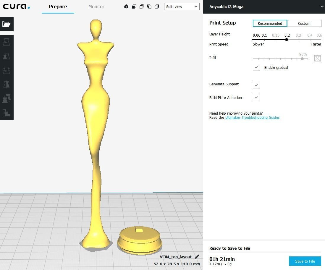 Woman Sculpture P 3D print model_2