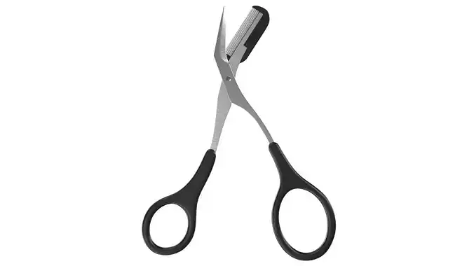 Eyebrow Trimming Scissors PBR Low-poly 3D model