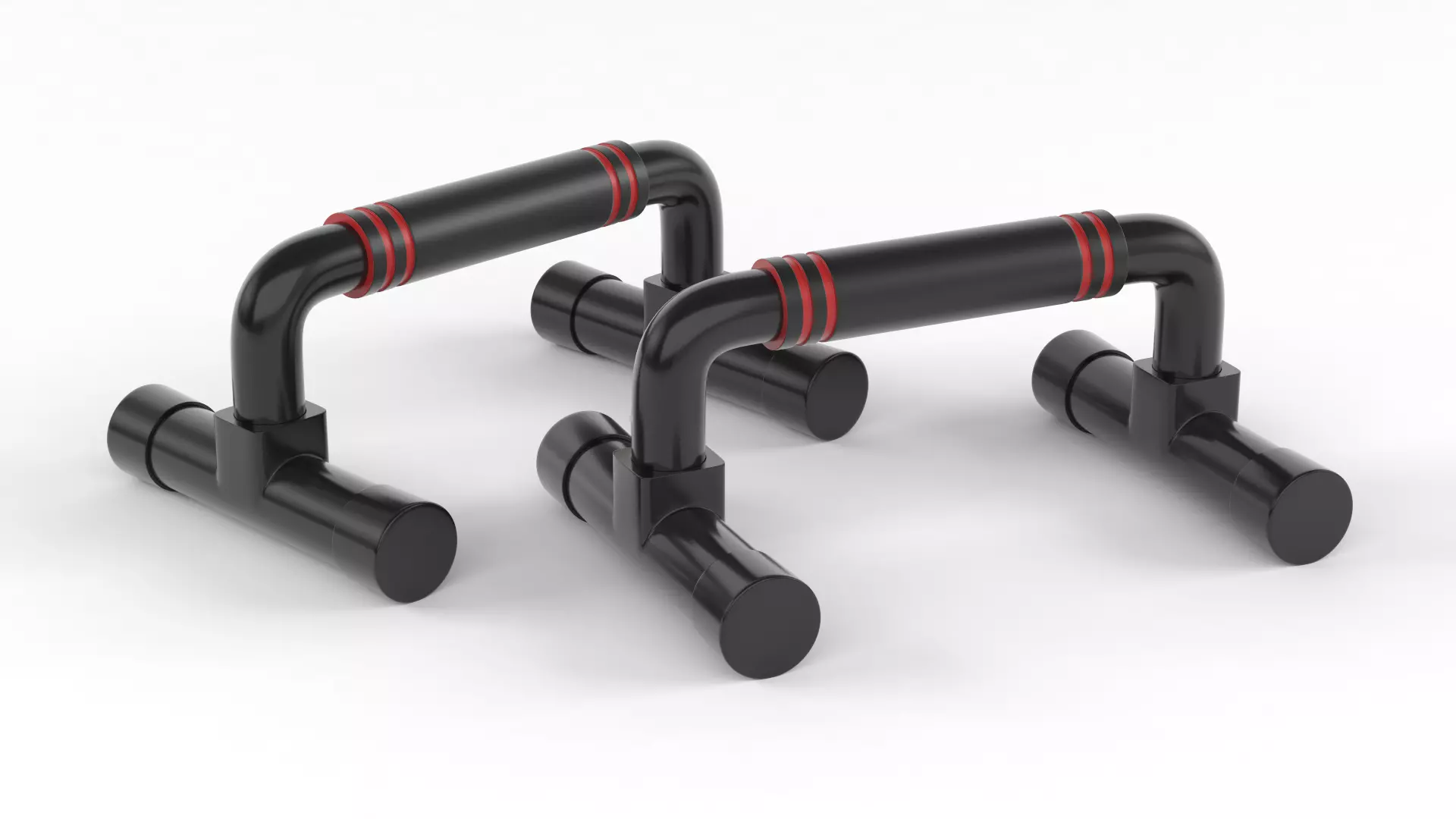 Push Up Bars Strength Training 3D model