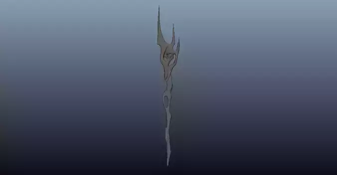 Trident Poseidon Low-poly 3D model