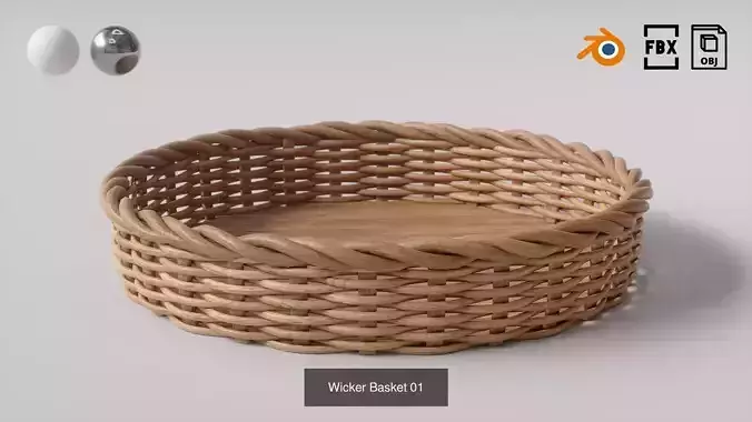 Egg and Wicker Basket Collection PBR Asset Pack 3