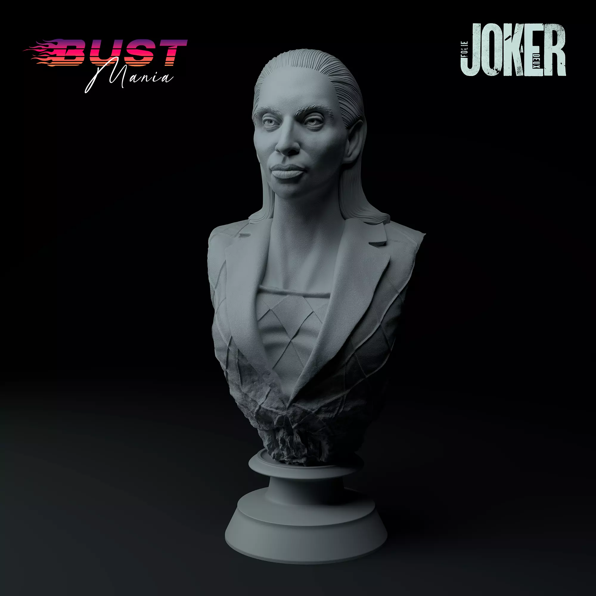Harley Quinn - Lady Gaga Premium 3D Bust STL 3D print model