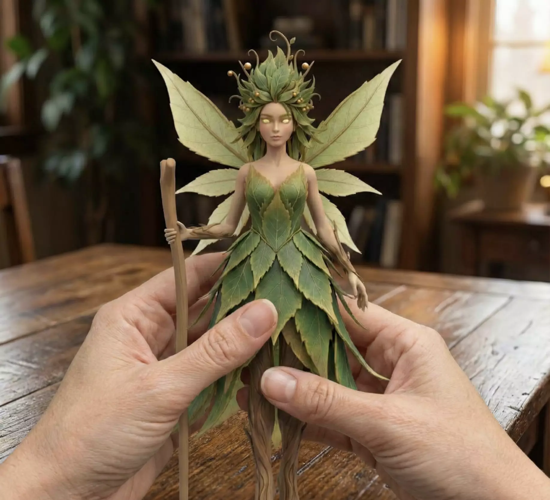 Leaf Fairy 3D Model STL Magical Forest Fantasy Figure 3D print model