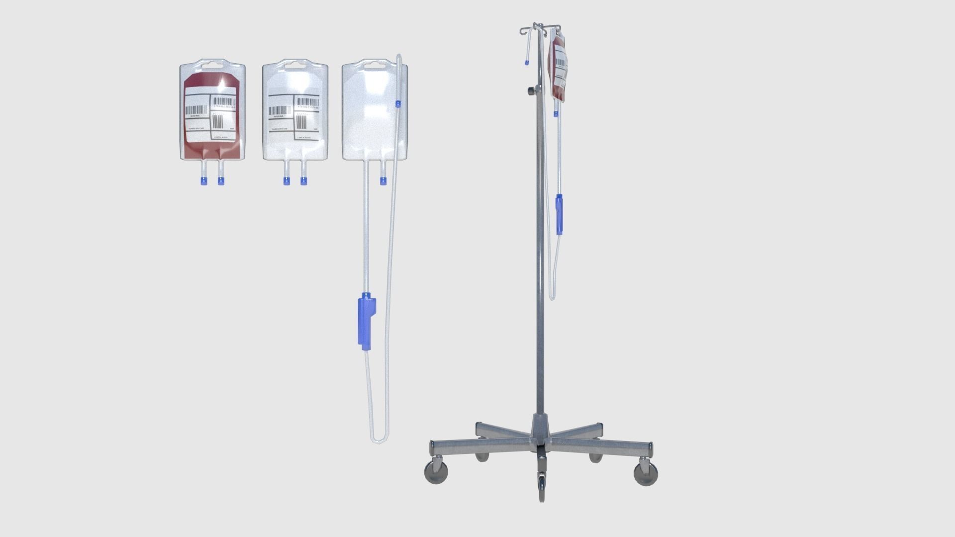 Medical Building with Props - Game Level Pack Low-poly 3D model_7