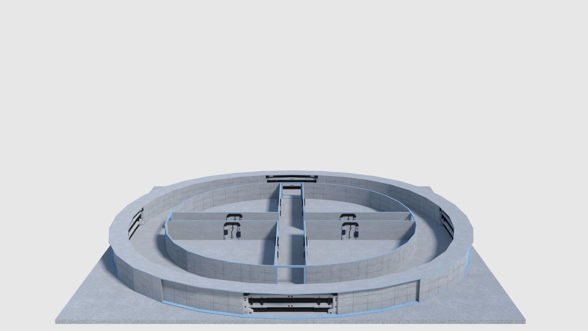 Medical Building with Props - Game Level Pack Low-poly 3D model_4