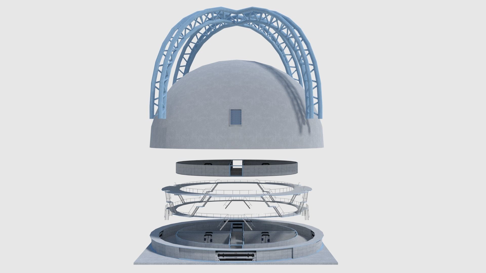 Medical Building with Props - Game Level Pack Low-poly 3D model_5