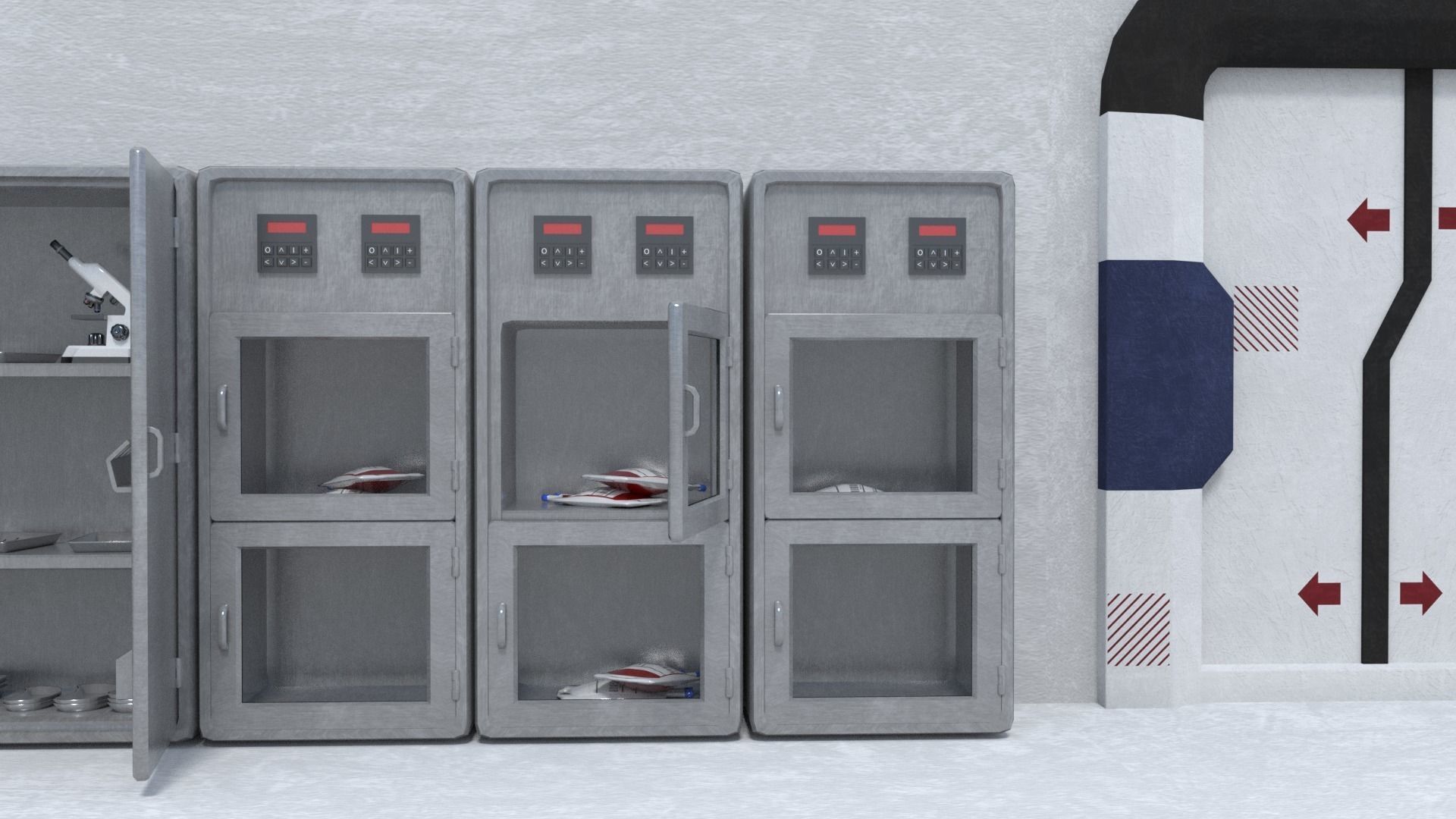 Medical Building with Props - Game Level Pack Low-poly 3D model_27