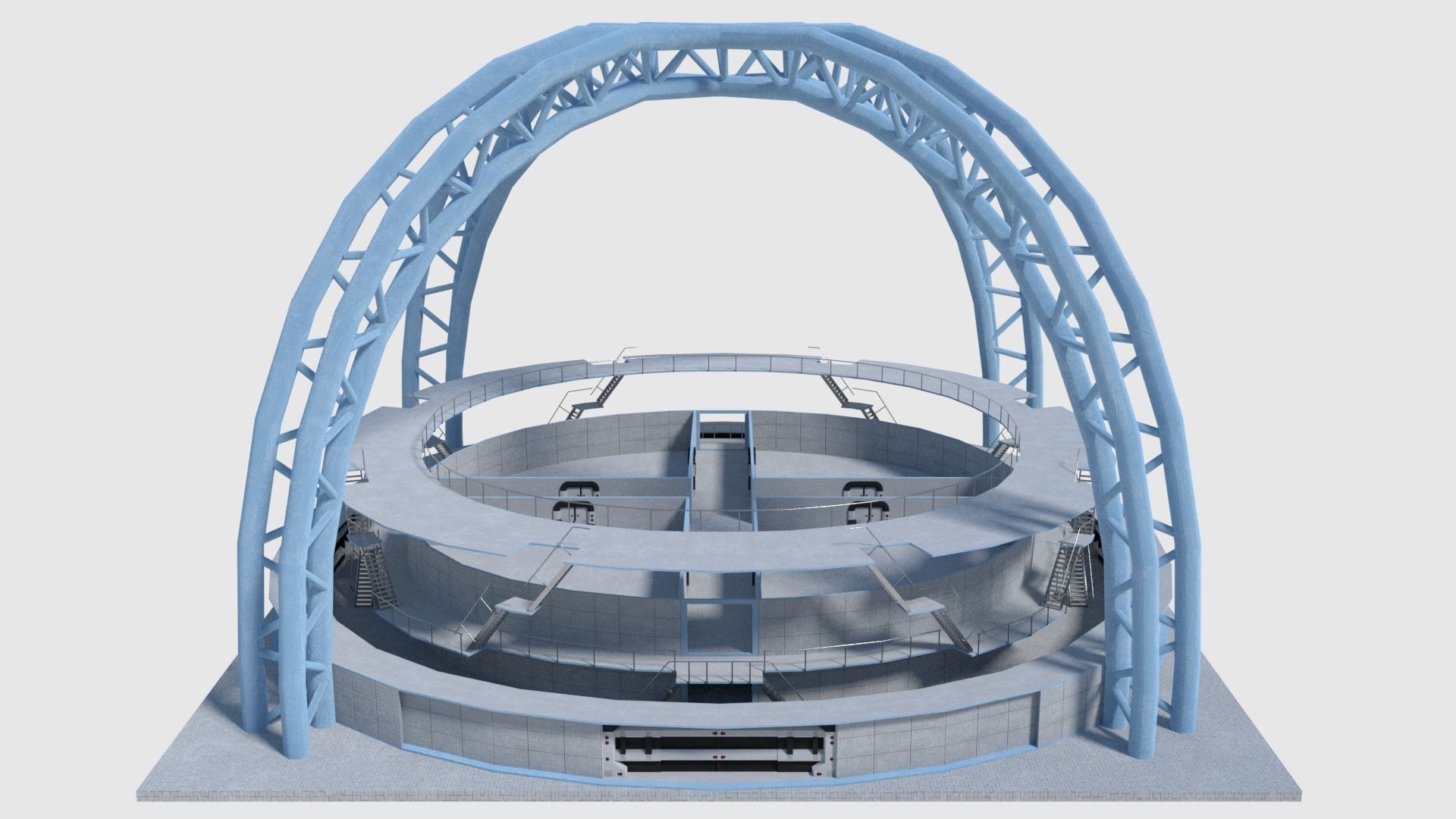 Medical Building with Props - Game Level Pack Low-poly 3D model_2