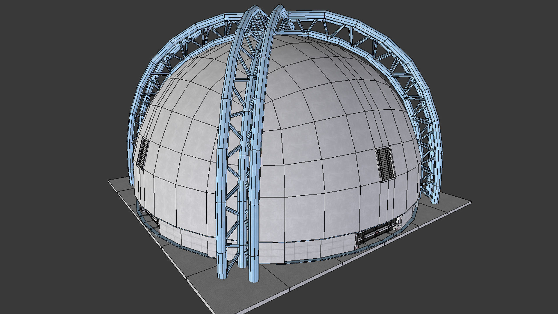 Medical Building with Props - Game Level Pack Low-poly 3D model_36