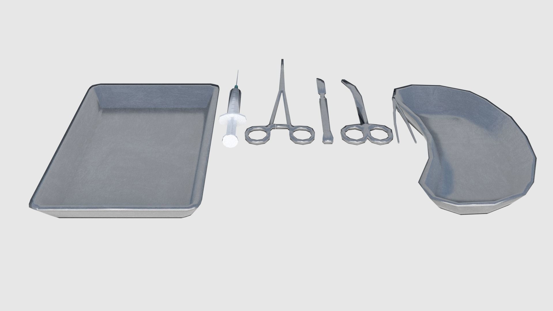 Medical Building with Props - Game Level Pack Low-poly 3D model_18