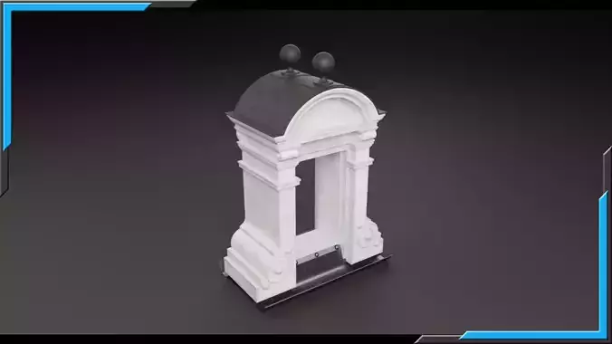 Building Architecture Element Textured Base Mesh 01 Low-poly 3D model
