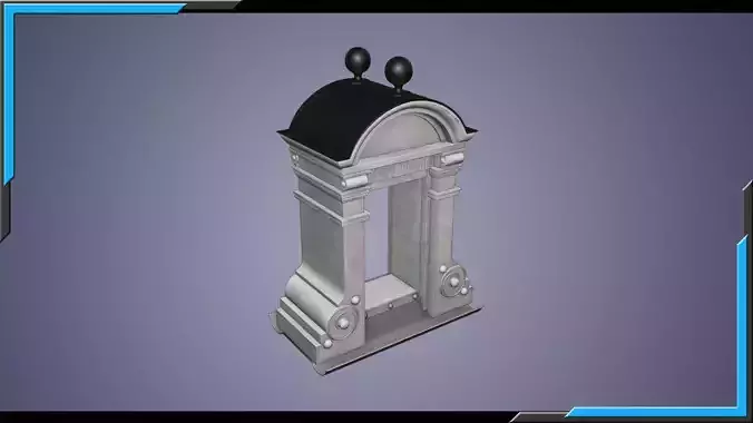 Building Architecture Element Textured Base Mesh 01 Low-poly 3D model 3
