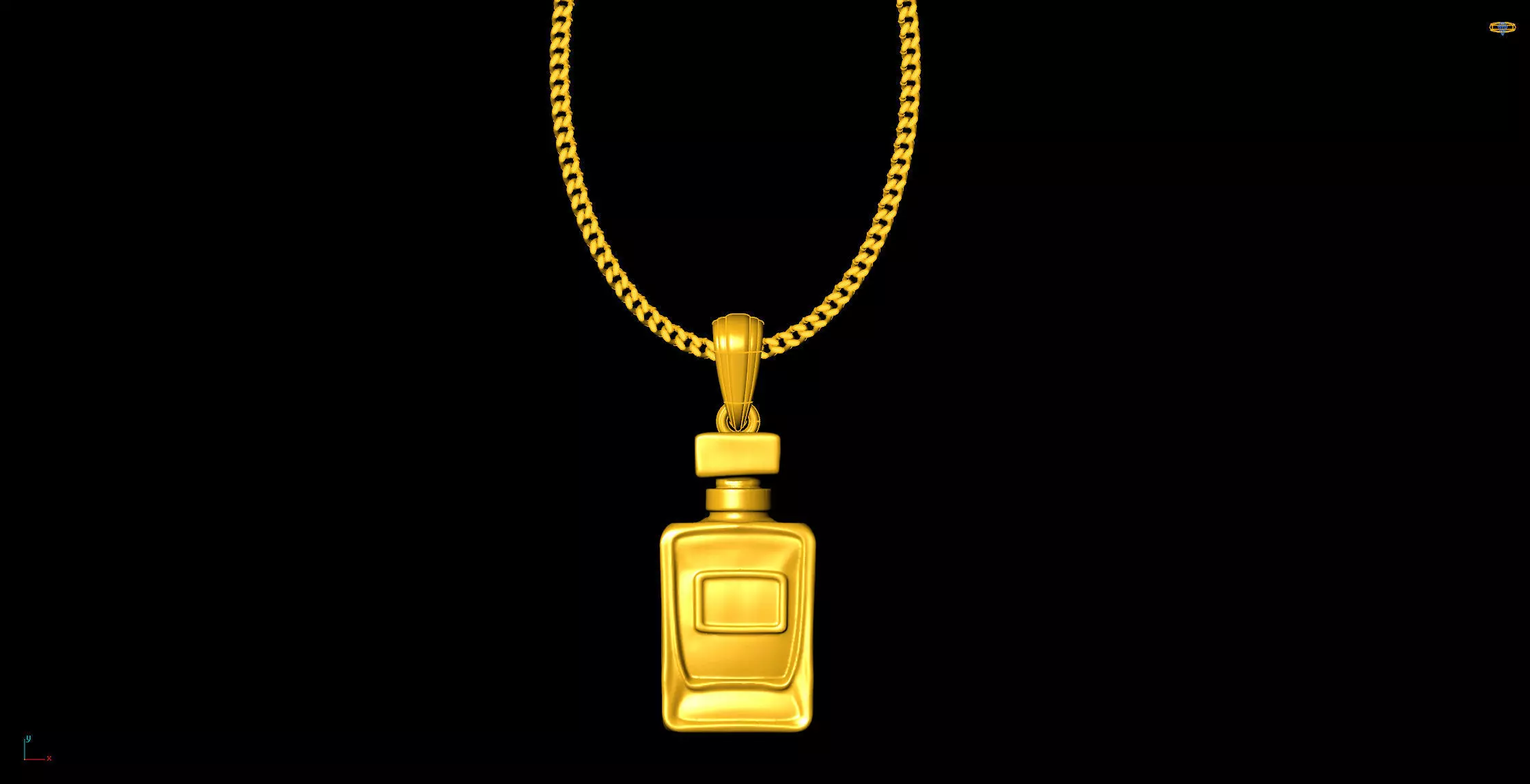 Perfume bottle pendant charms - one inch pendant 3D print model
