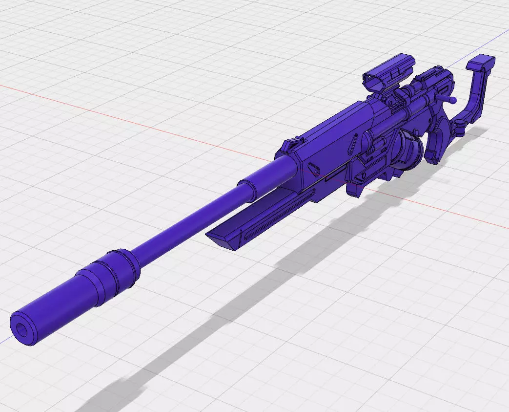 ANA HORUS RIFLE overwatch solid Free 3D print model