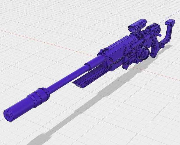 ANA HORUS RIFLE overwatch solid Free 3D print model