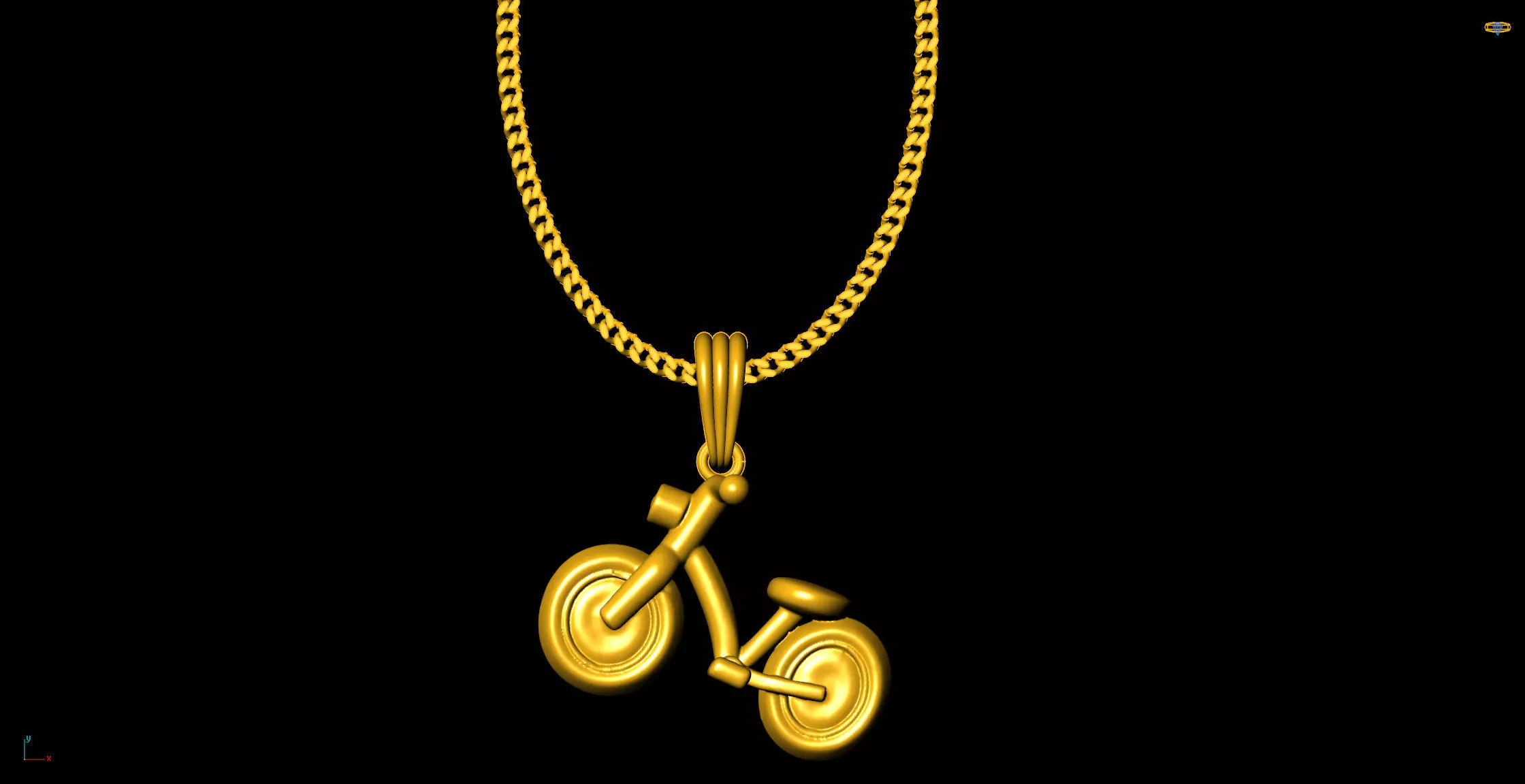 Kids Cycle pendant charms - one inch pendant 3D print model