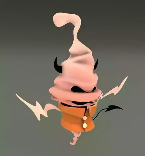 Ghost ice cream cone