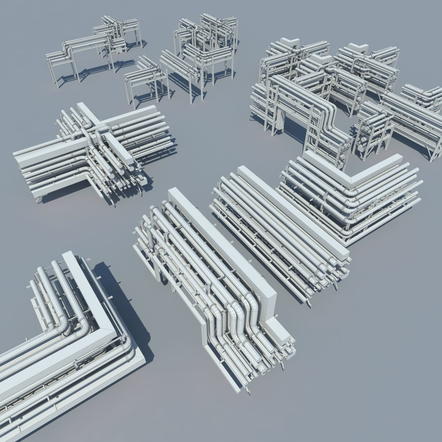 Industrial factory environment pipeline 3D model_15