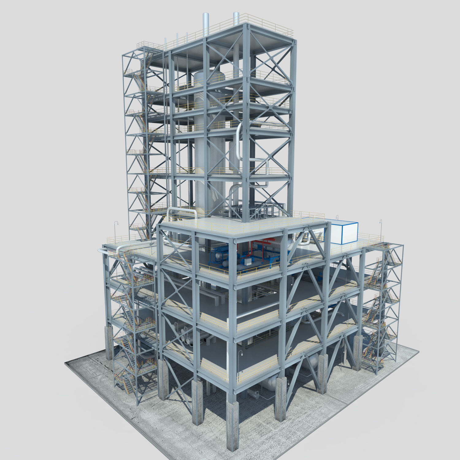 Industrial factory environment pipeline 3D model_3