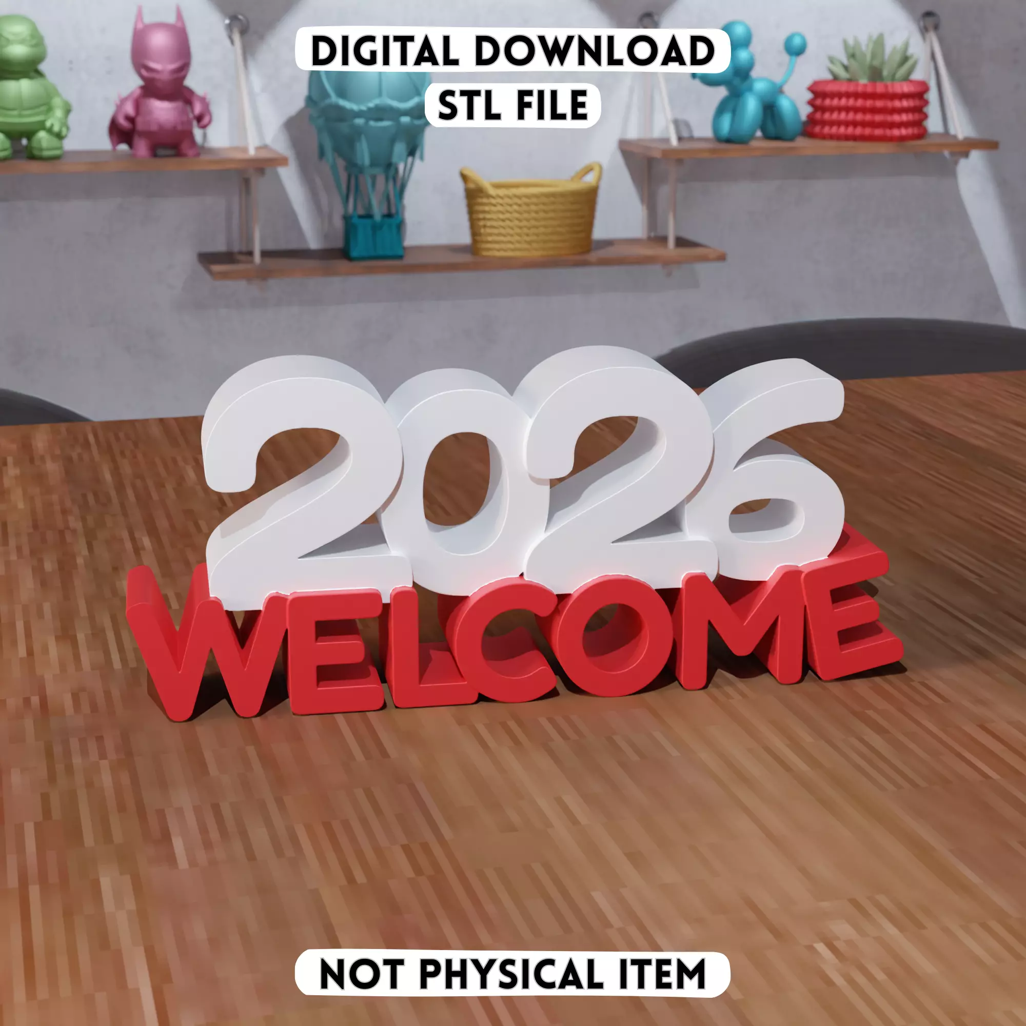2026 Welcome Sign - 490 3D print model