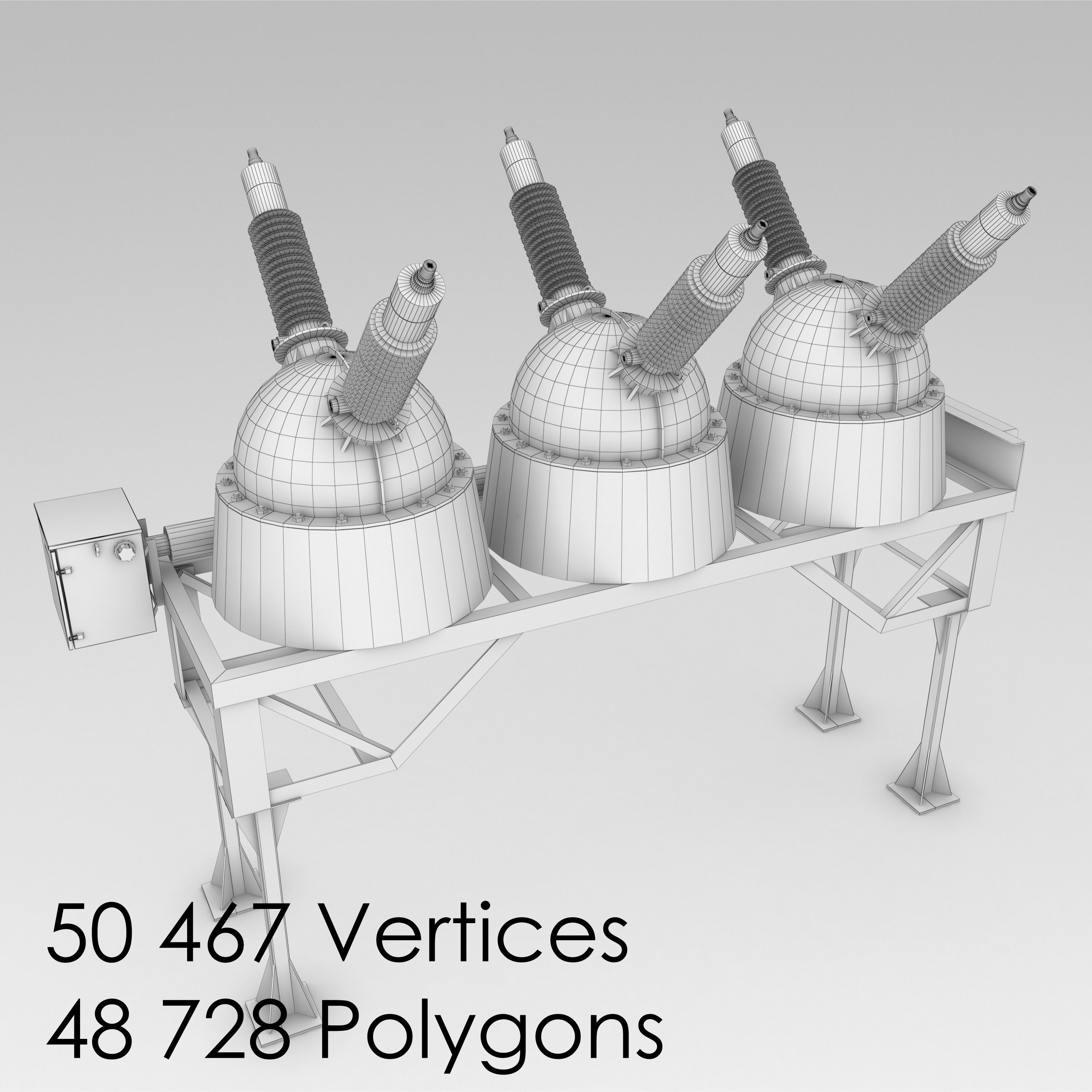 Electrical substation pack 3D model_5