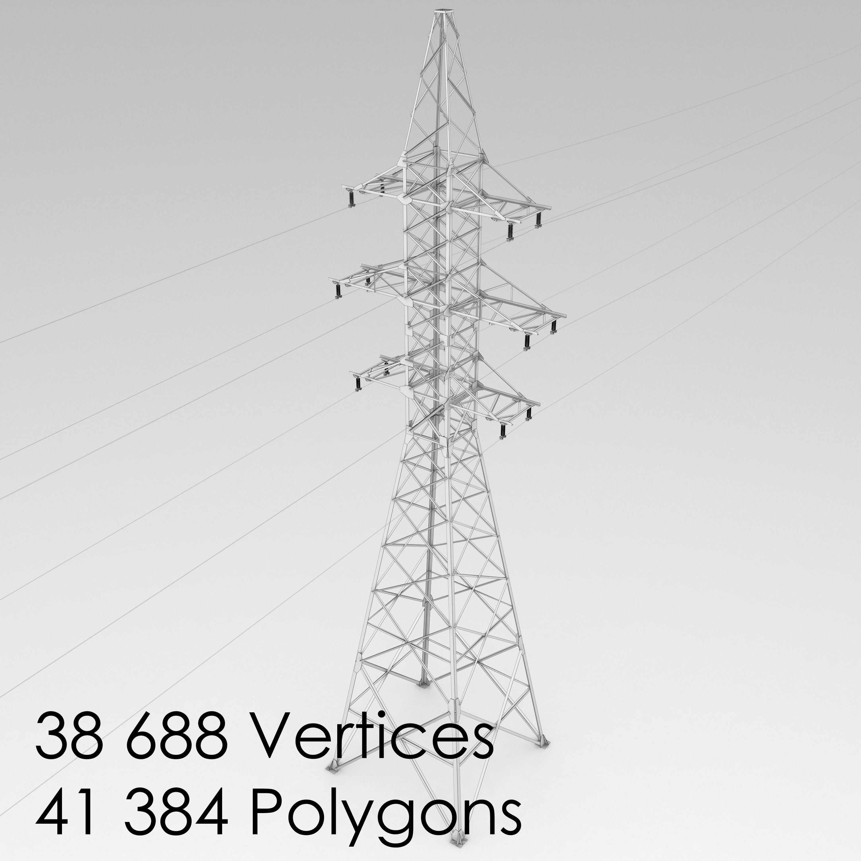 Electrical substation pack 3D model_4