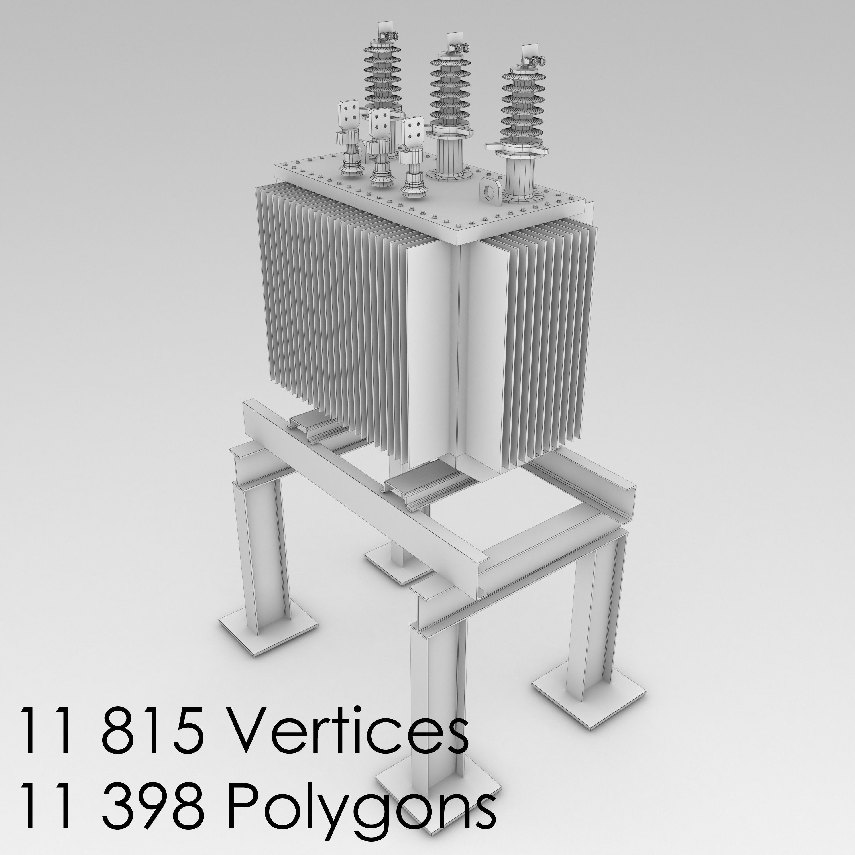 Electrical substation pack 3D model_1