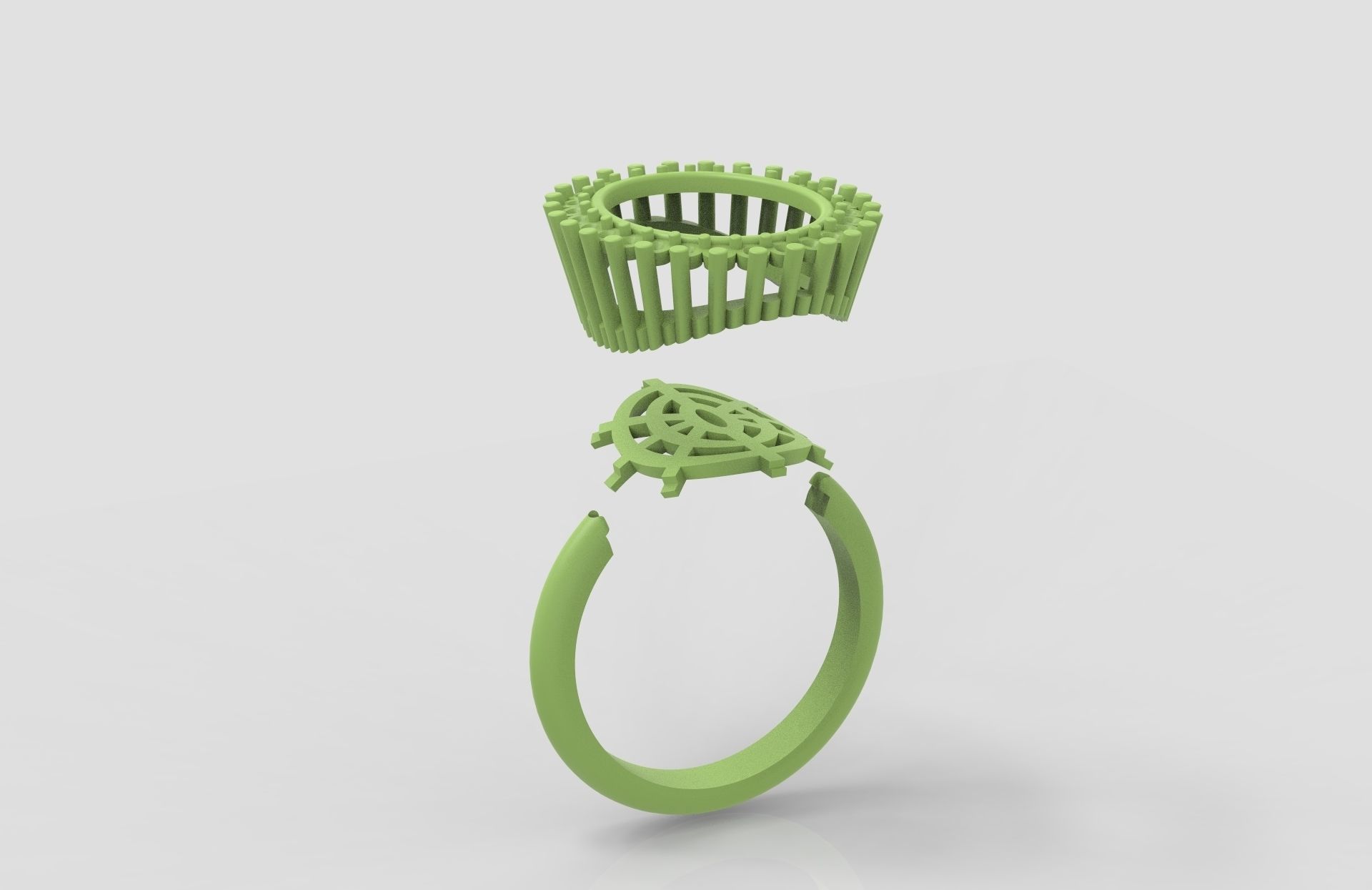 Gemstone Ring 1 3D print model_4