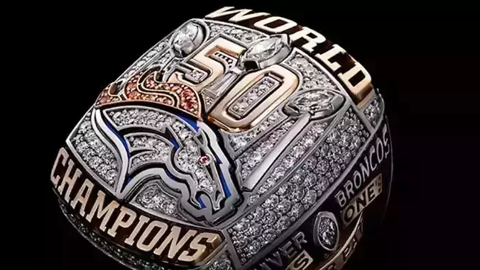Denver Broncos Super Bowl Ring 3D print model