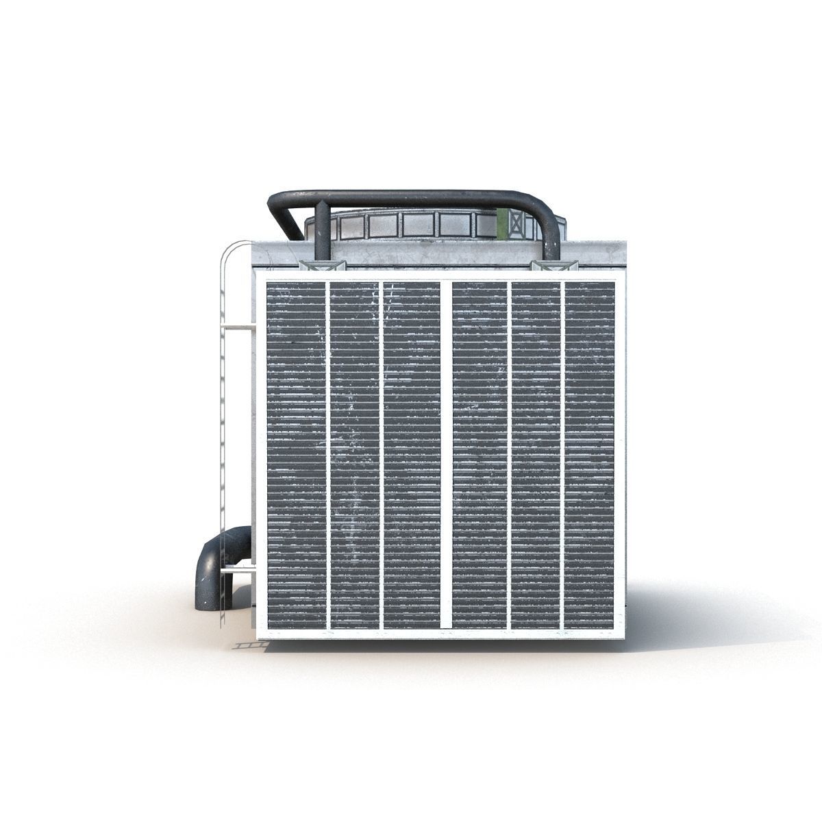 Rooftop Air Conditioner Unit Low-poly 3D model_4