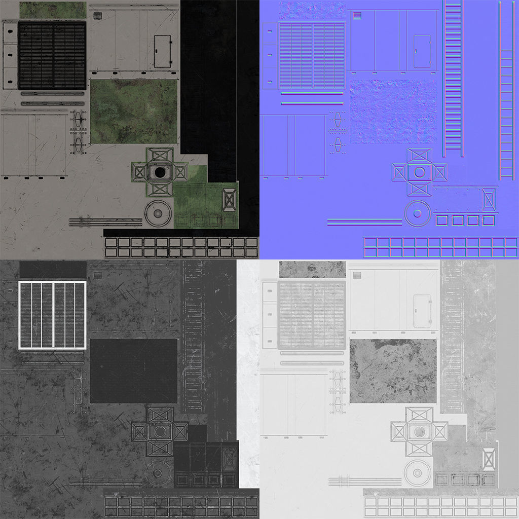 Rooftop Air Conditioner Unit Low-poly 3D model_6