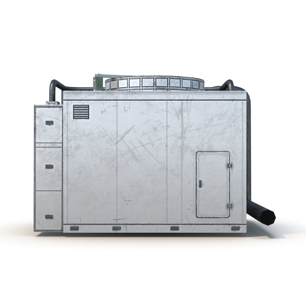 Rooftop Air Conditioner Unit Low-poly 3D model_7