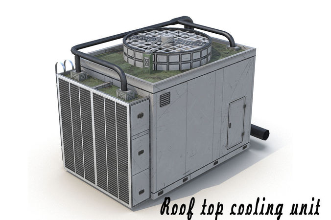 Rooftop Air Conditioner Unit Low-poly 3D model