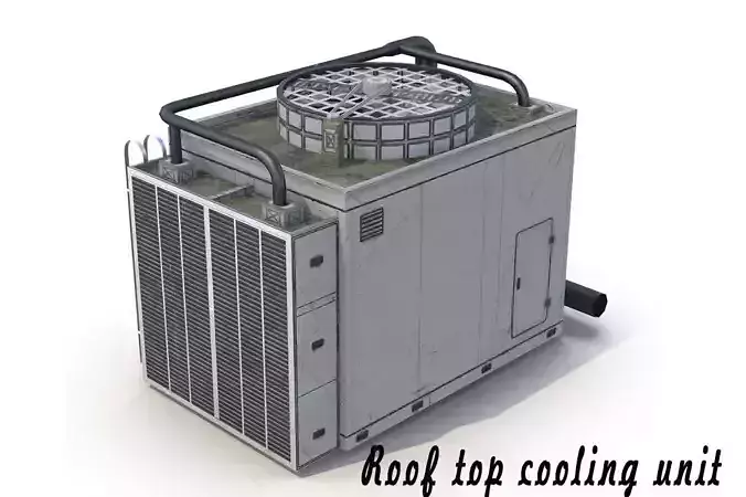 Rooftop Air Conditioner Unit Low-poly 3D model