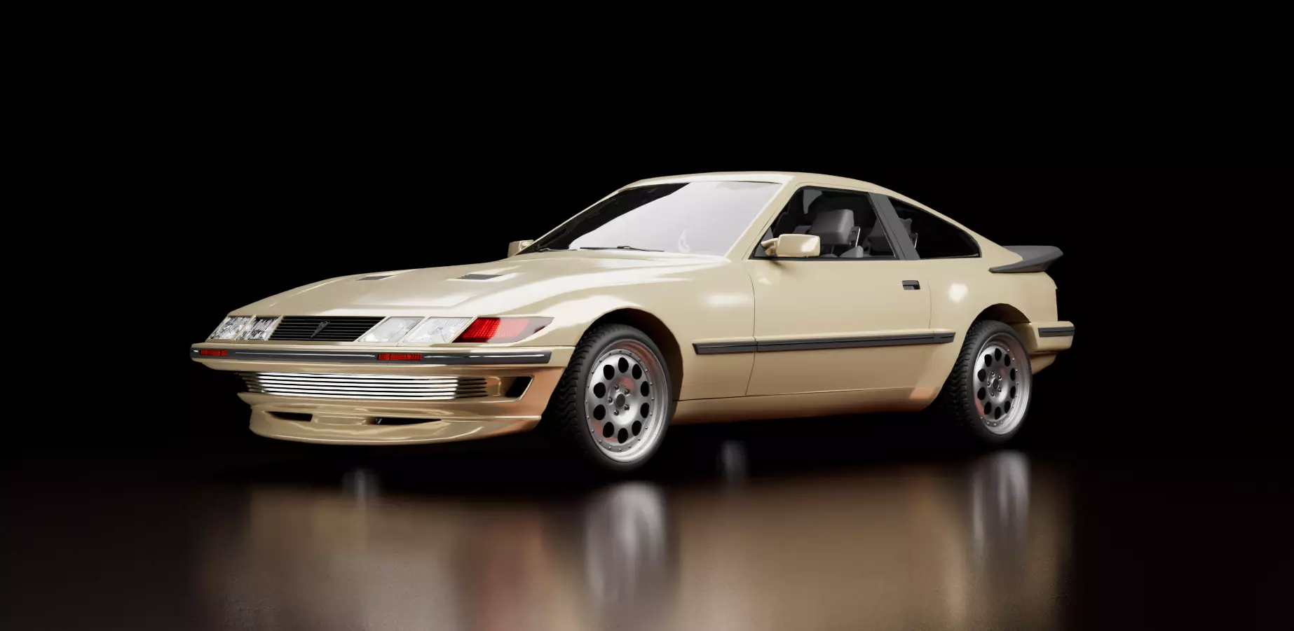 80s 90s Generic GT Coupe Low-poly 3D model