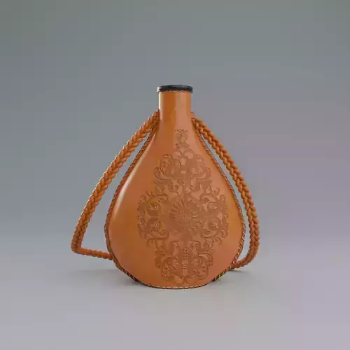 Fulani Leather Water Flask