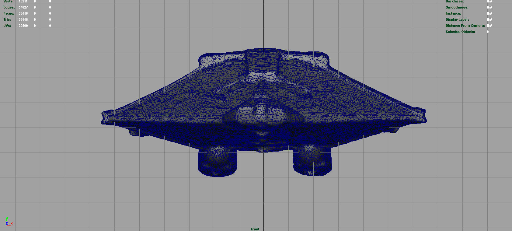 Narcissus  Alien shuttle Low-poly 3D model_14