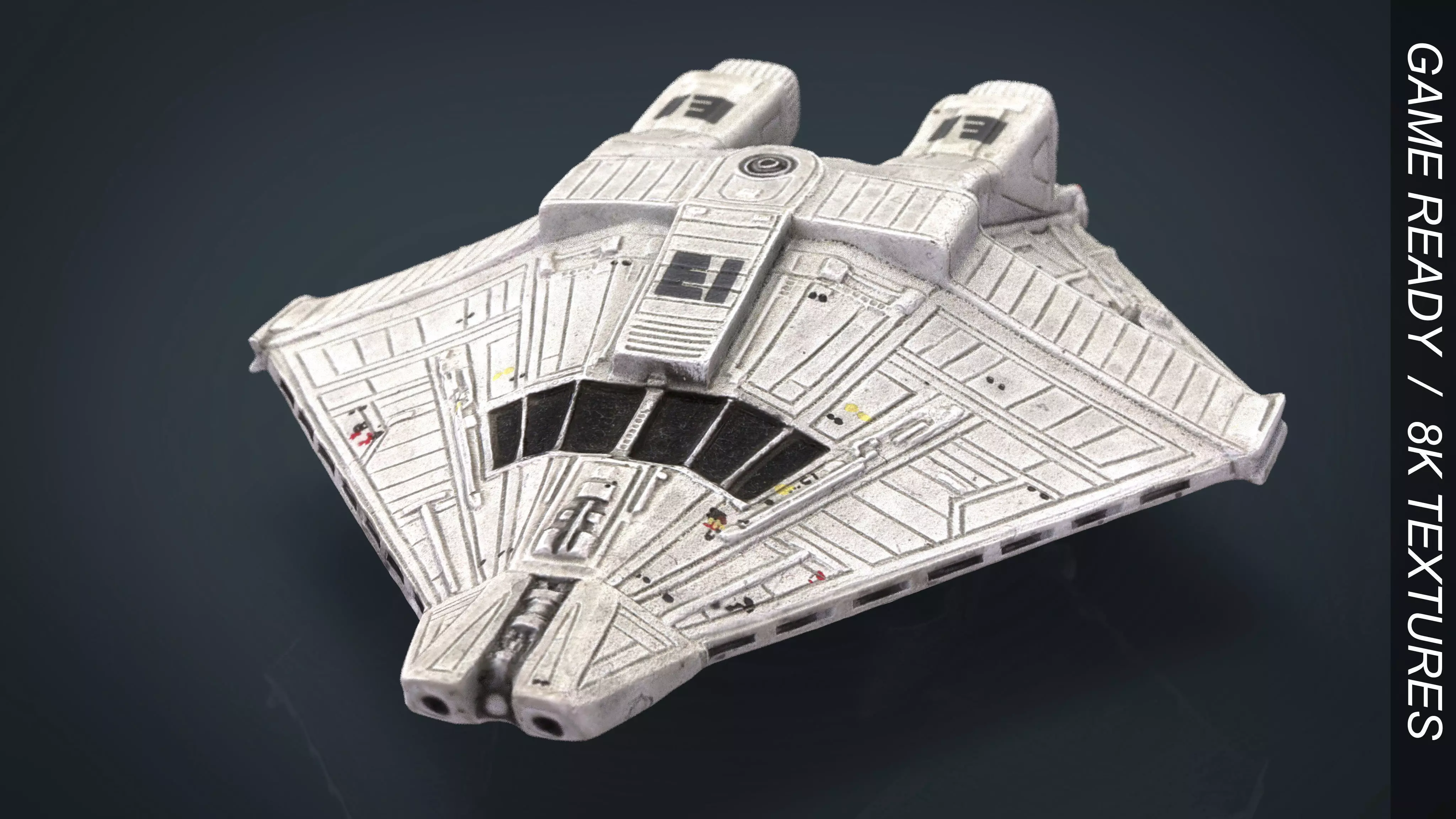 Narcissus  Alien shuttle Low-poly 3D model_0