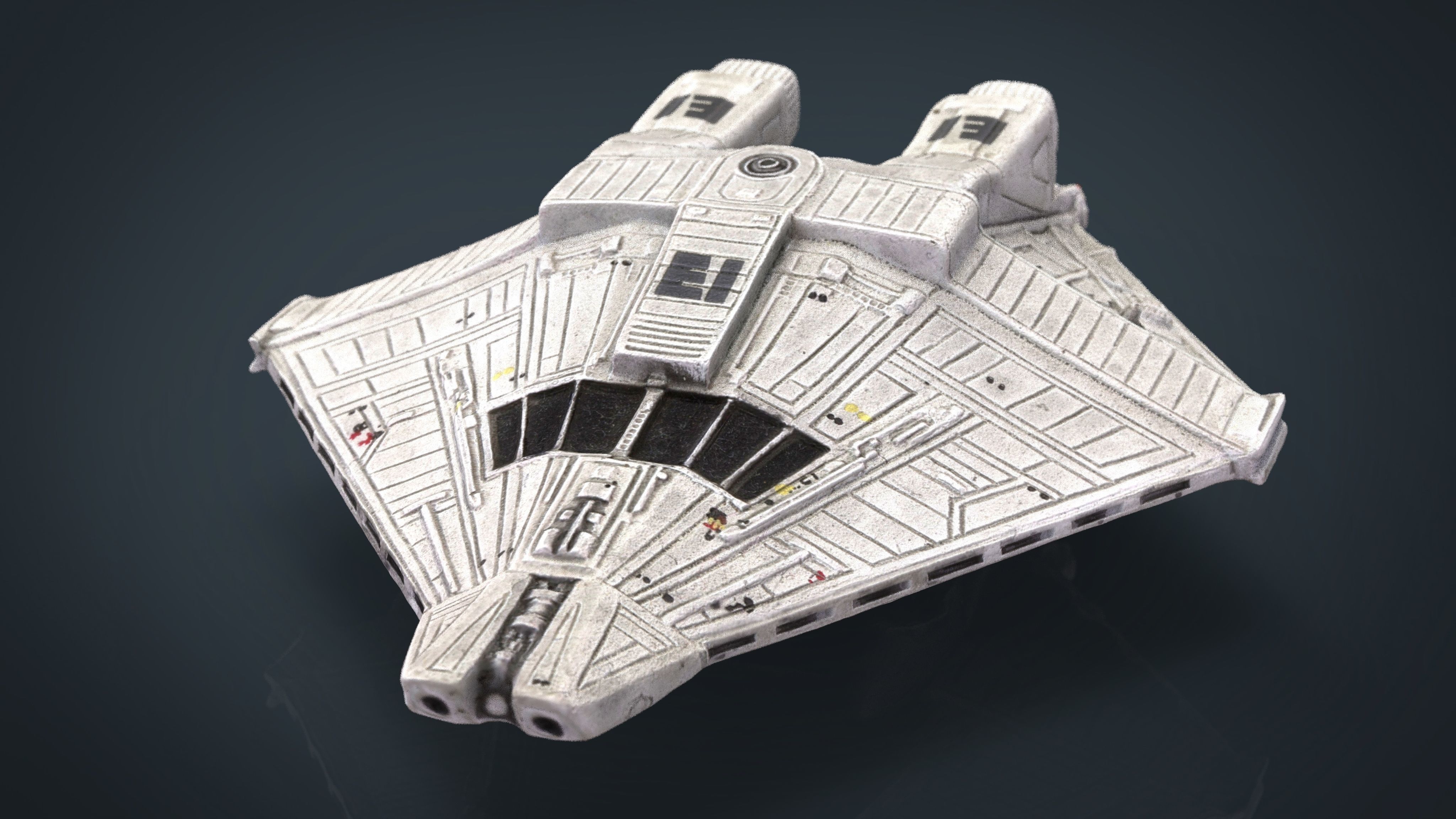 Narcissus  Alien shuttle Low-poly 3D model_17