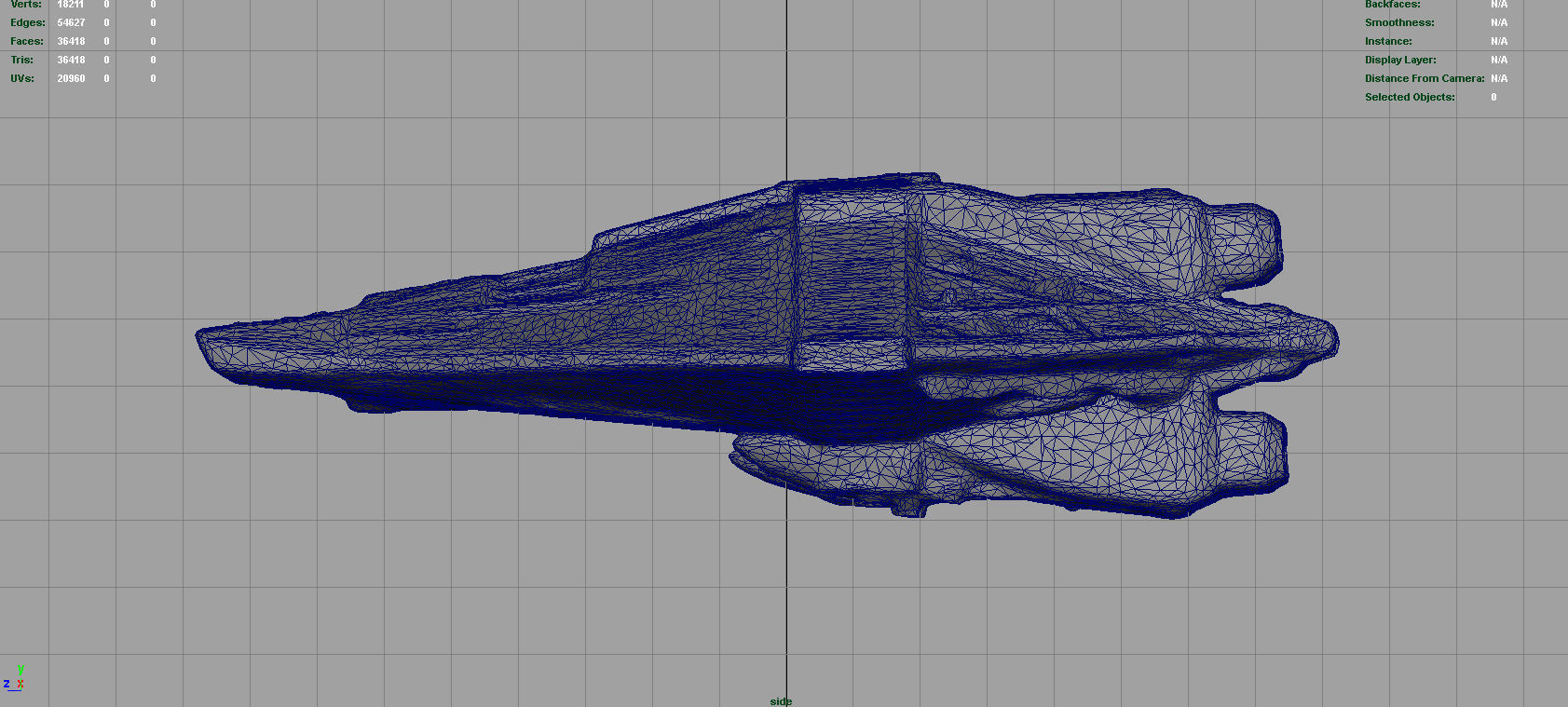 Narcissus  Alien shuttle Low-poly 3D model_12