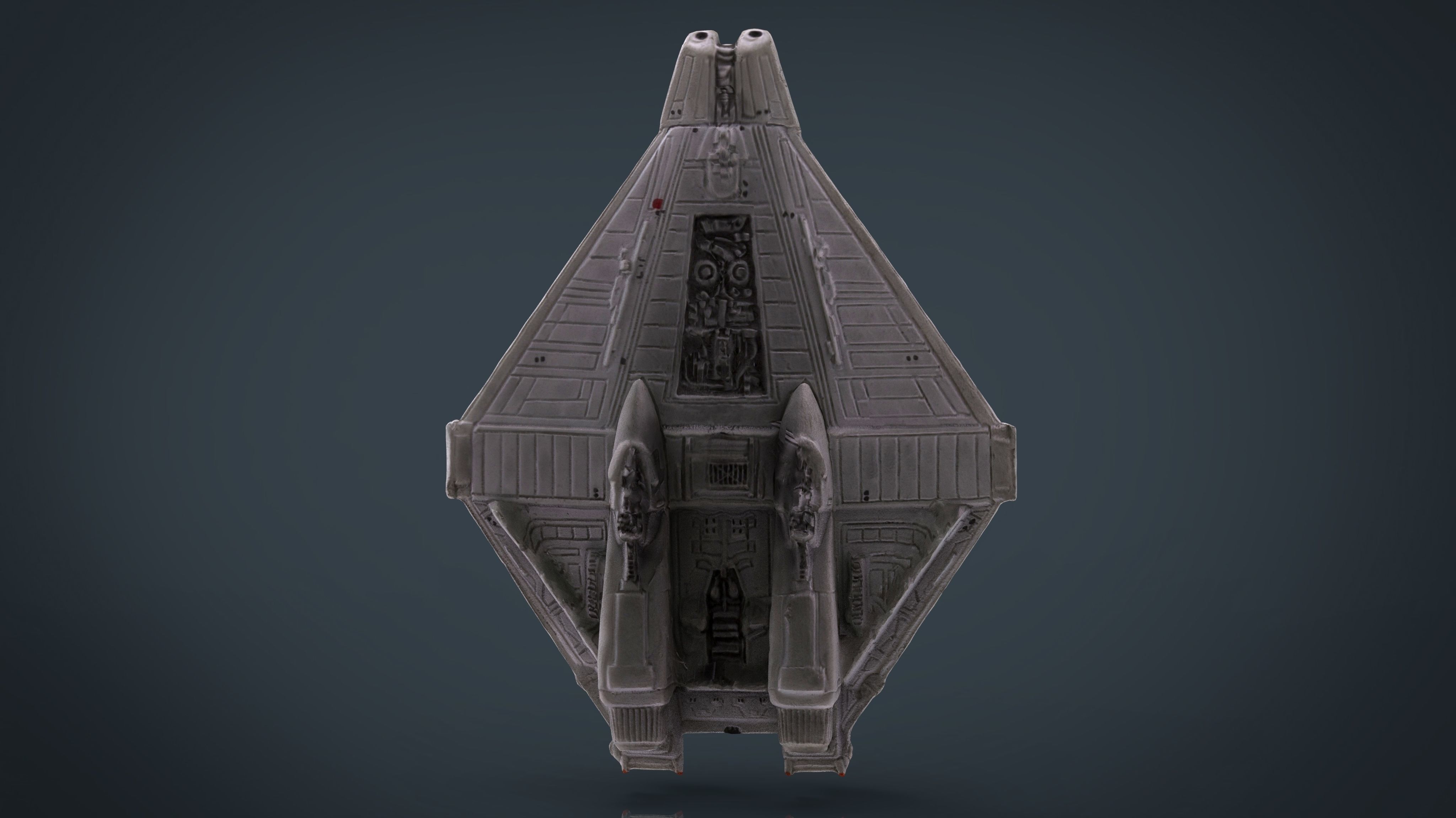Narcissus  Alien shuttle Low-poly 3D model_4