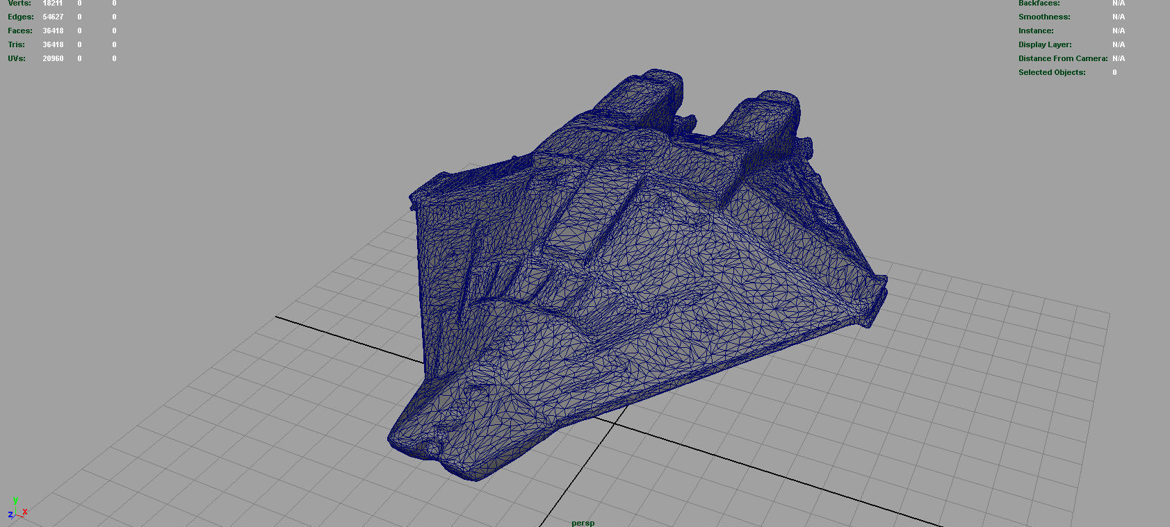 Narcissus  Alien shuttle Low-poly 3D model_7