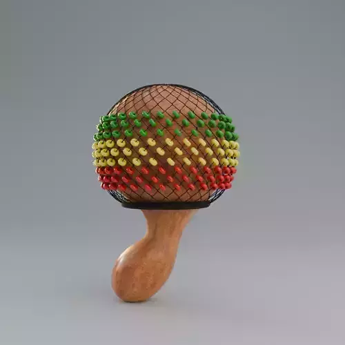 Shekere Beaded Gourd Rattle