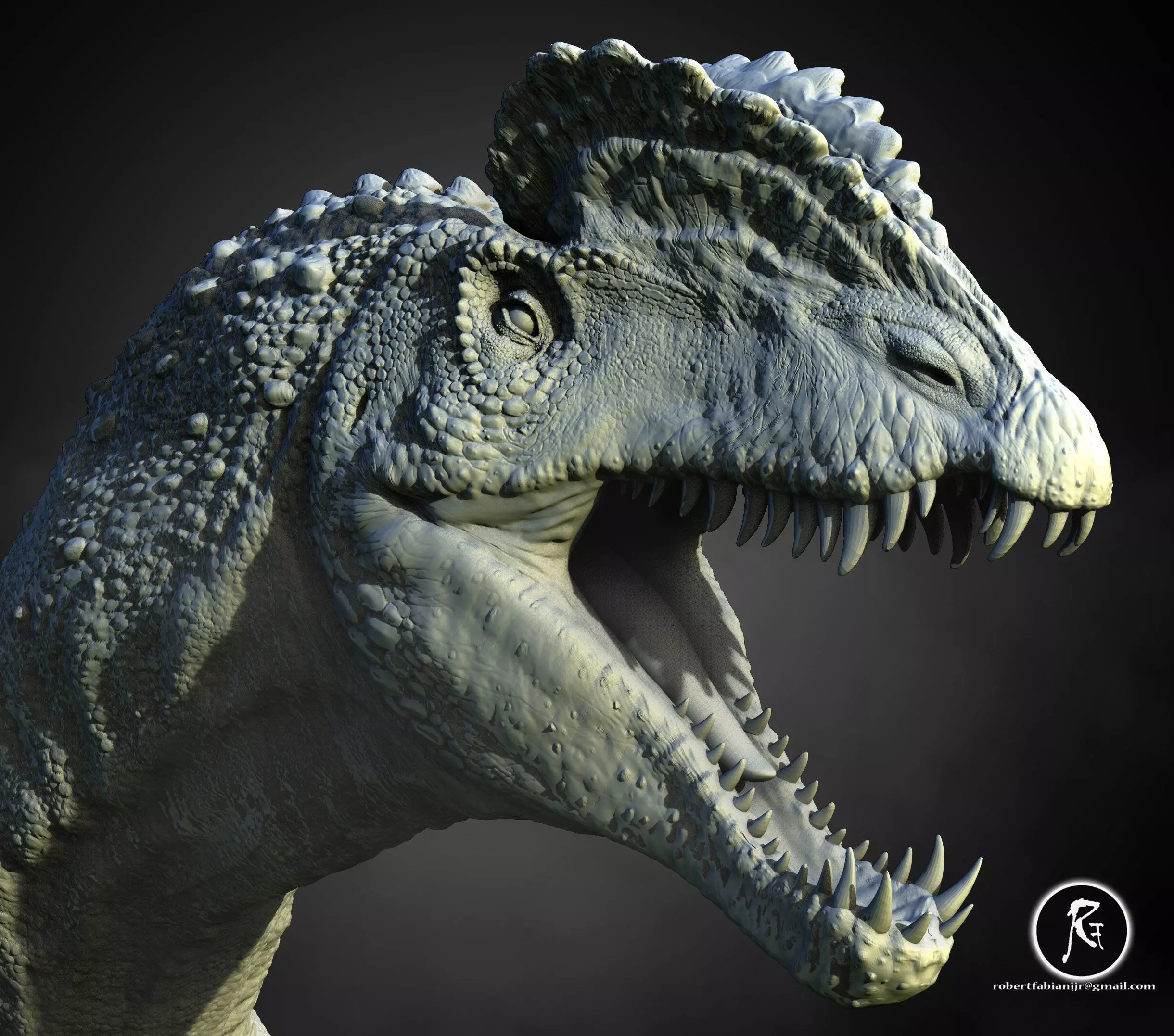 Dilophosaurus V2 3D model 3D printable | CGTrader, image size:2440x2154
