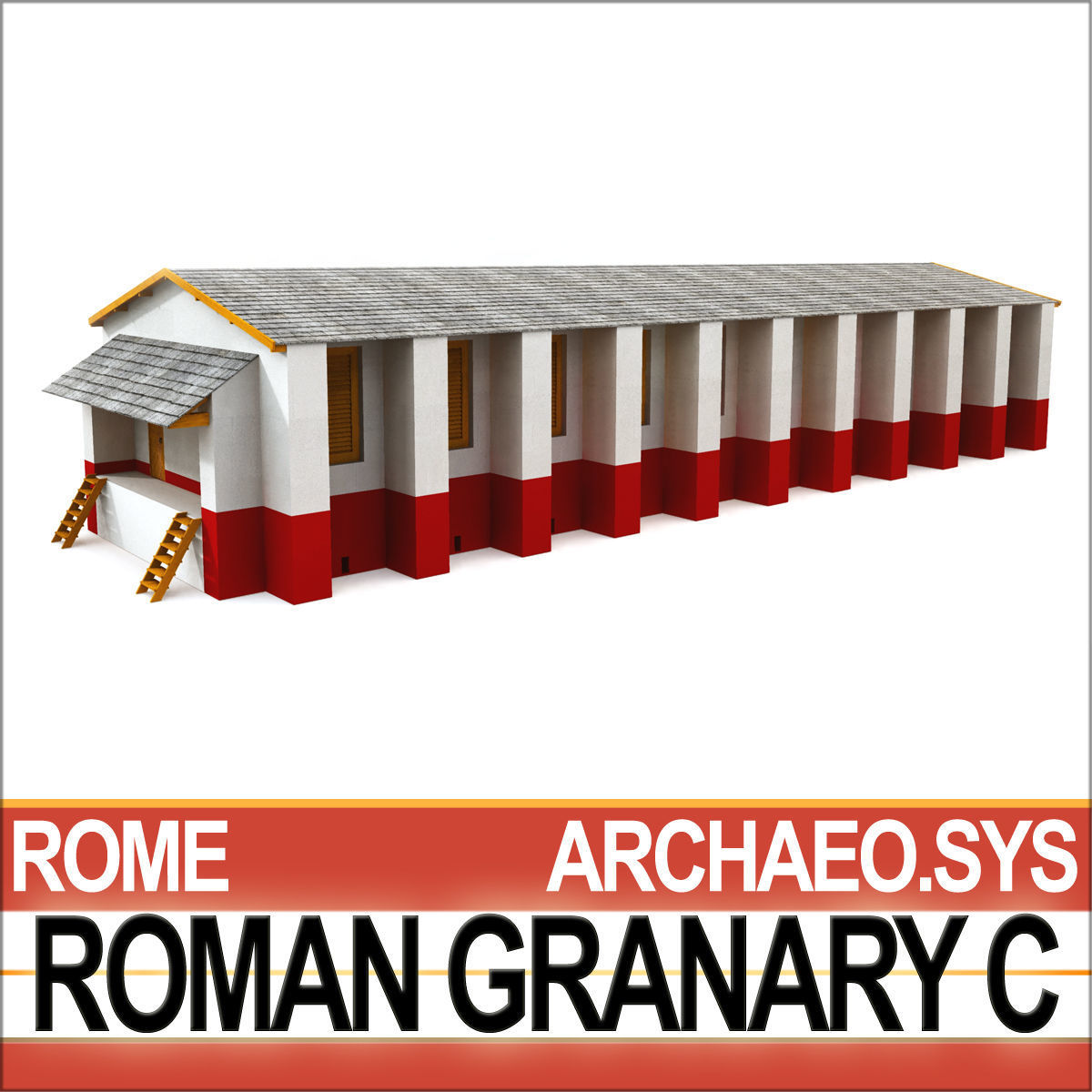 Roman Granary C 3D model_2