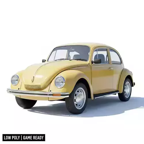 Ultimate Low Poly Bettle Car 3D Model