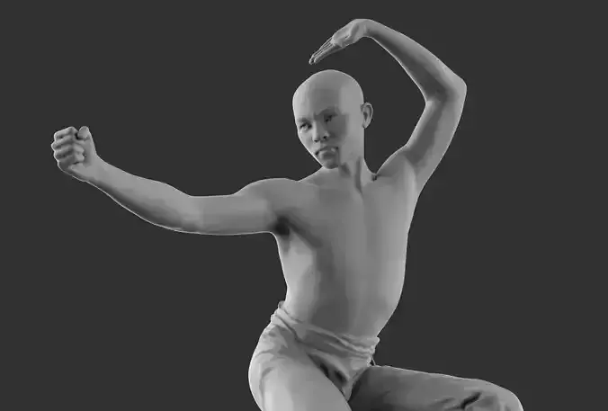 Shaolin monk 3D print model