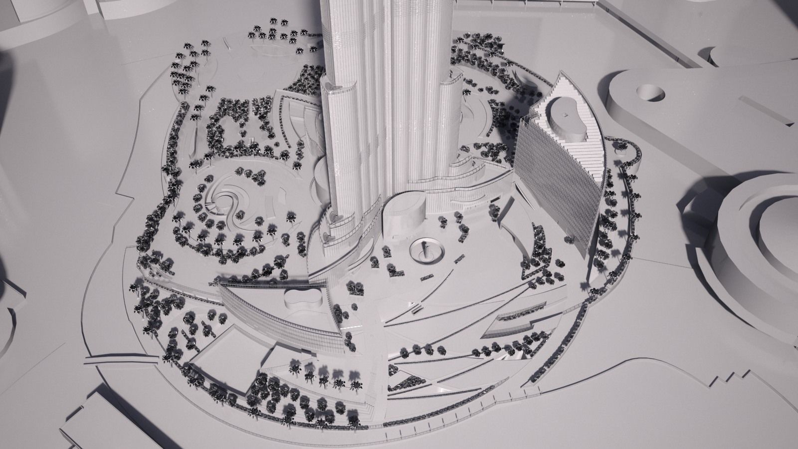 Burj Khalifa Dubai Downtown 3D model_9