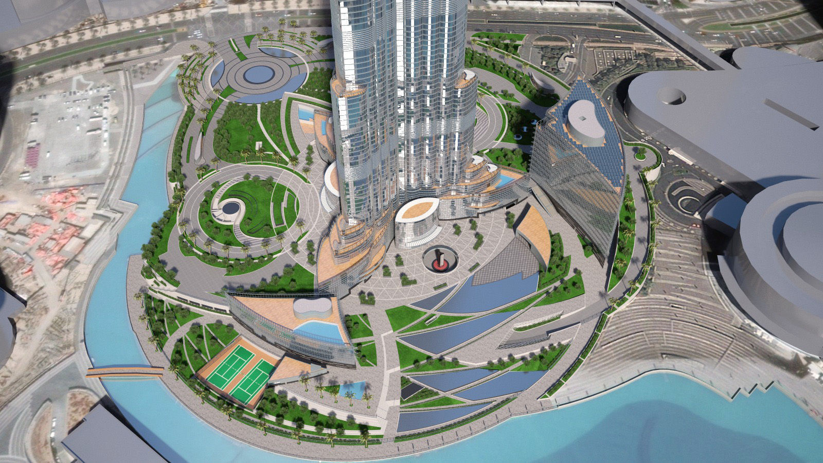 Burj Khalifa Dubai Downtown 3D model_2