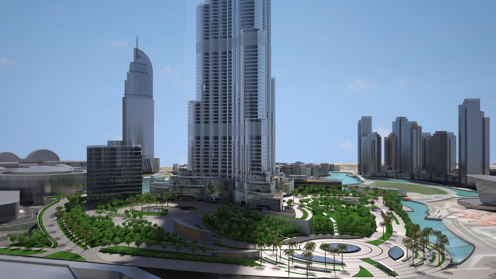 Burj Khalifa Dubai Downtown 3D model_5